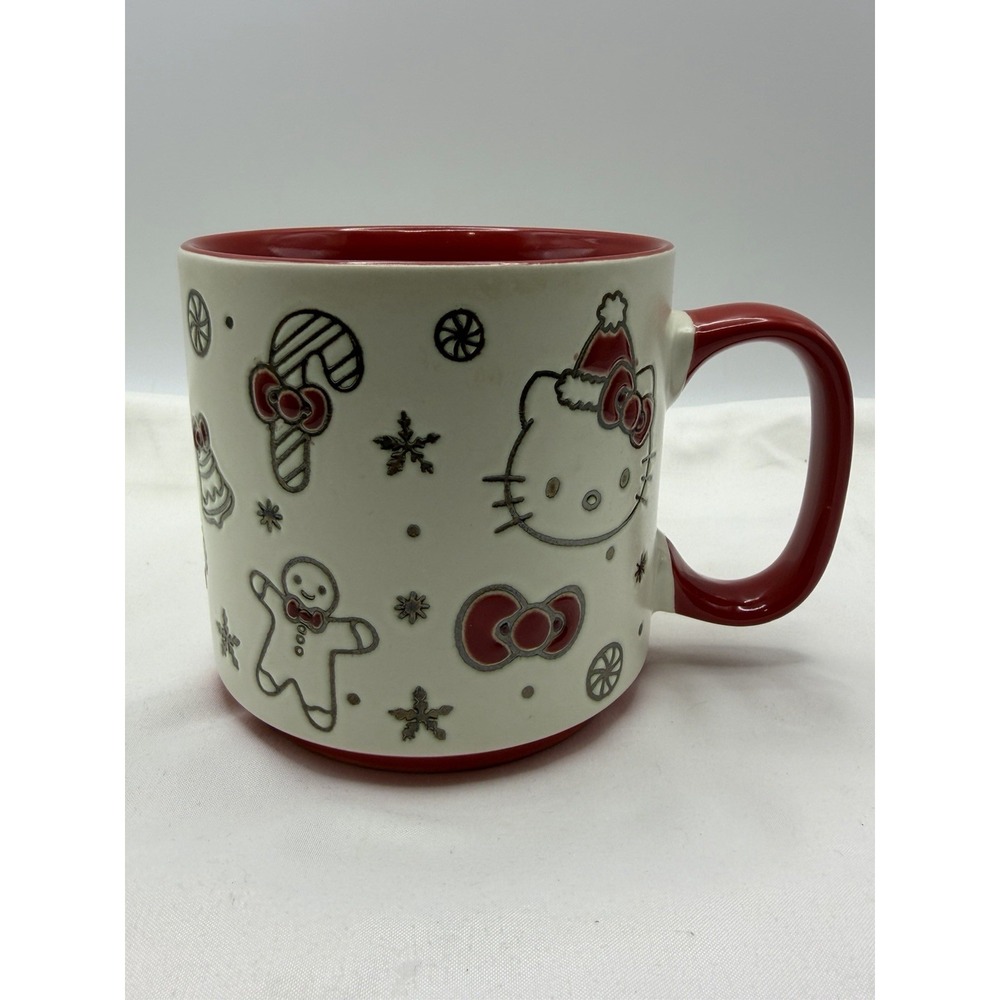 Blue Sky Hello Kitty Christmas Holiday Ceramic Coffee Mug 16 oz.